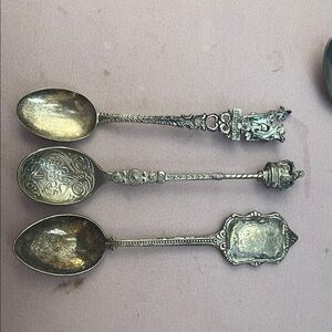 Vintage Silver Plated Collectible Decorative Spoons